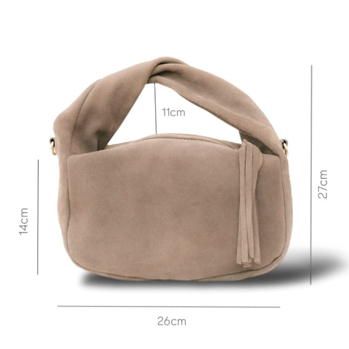 Torebka manzana zamsz nude wymiary torebki